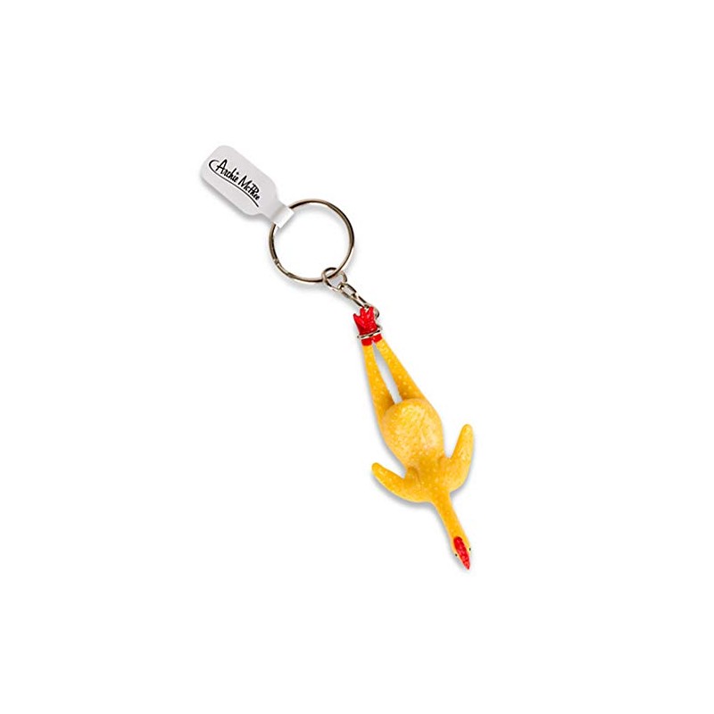 Accoutrements Rubber Chicken Keychain