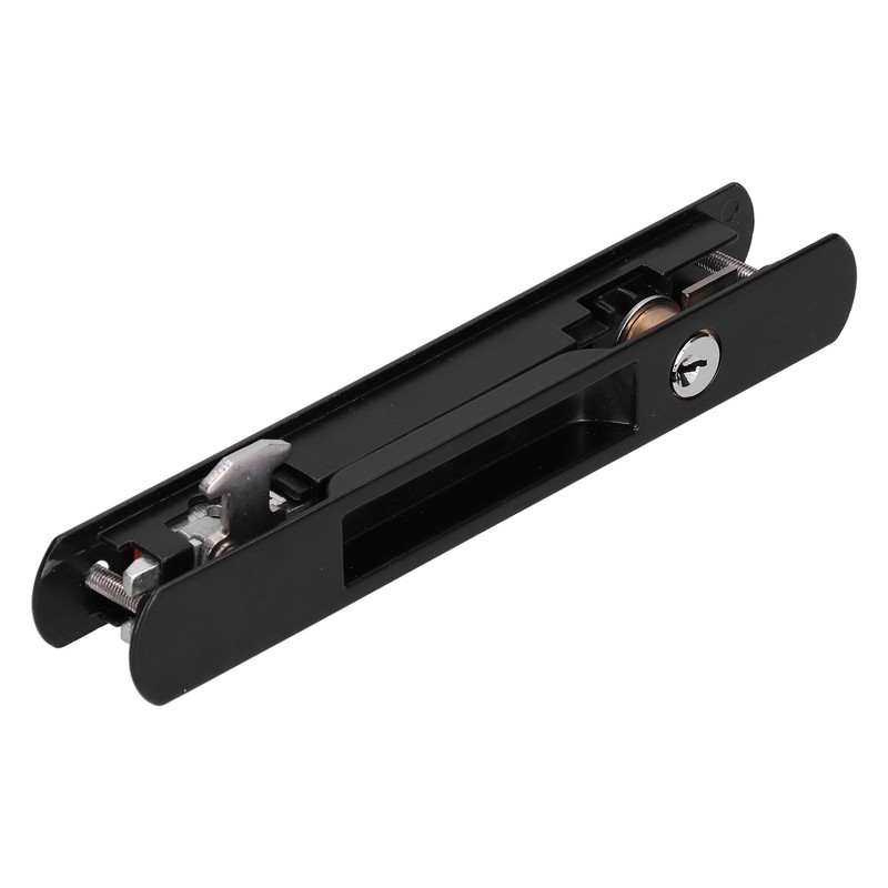 Sliding Door Lock Black Copper Zinc Alloy Lock Furniture Hardware