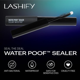 Lashify Water Poof Sealer to Remove Stickiness, Repel Water & Improve Longevity for DIY Lash Extensions, Black