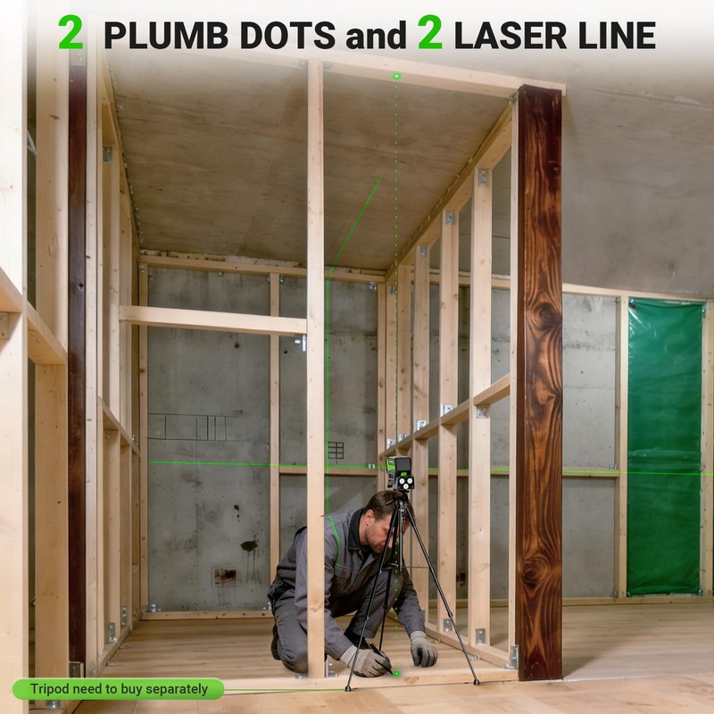 HUEPAR 2 Point and Cross Line Self Leveling Laser Alignment
