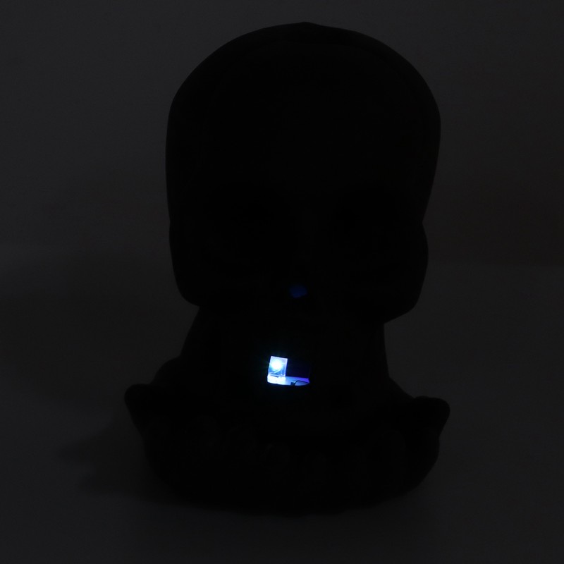 Backflow Incense Burner Purple Sands LED Light Skull Head Design