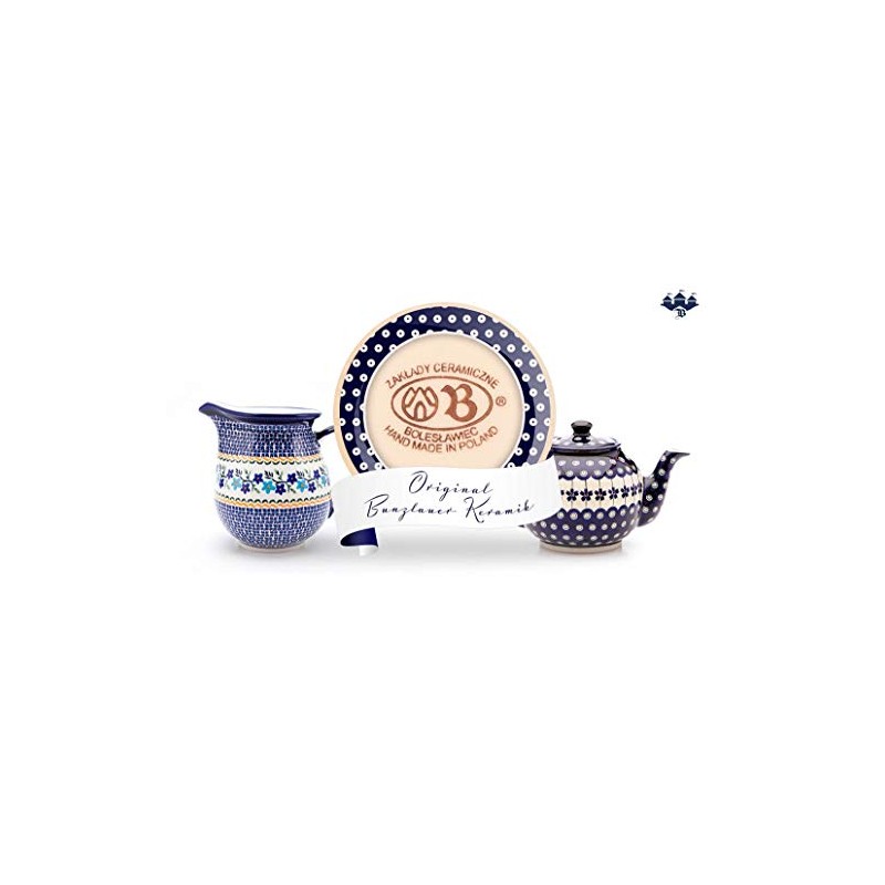 Bunzlauer Keramik Honey Pot with Honey Spoon Set Decor 166a