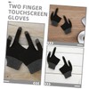 Operitacx 2Pairs Graphene Touch Screen Gaming Gloves Breathable Two Finger