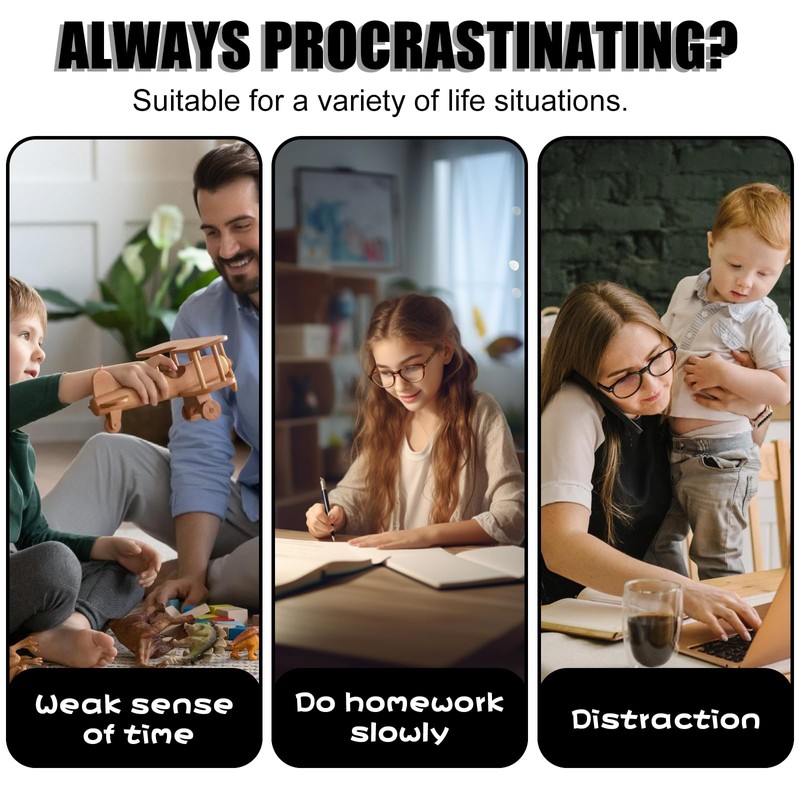 Digital Gravity Flip Timer 1/3/5/15/30/60/90 Minutes Countdown Timer, Pomodoro Timer