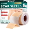 AirroYE Silicone Scar Sheets, Scar Tape (1.6"x120" Roll-3M) Reusable, Effective