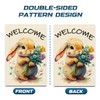 Exun Welcome Easter Garden Flag Double Sided 12×18 Inch Bunny