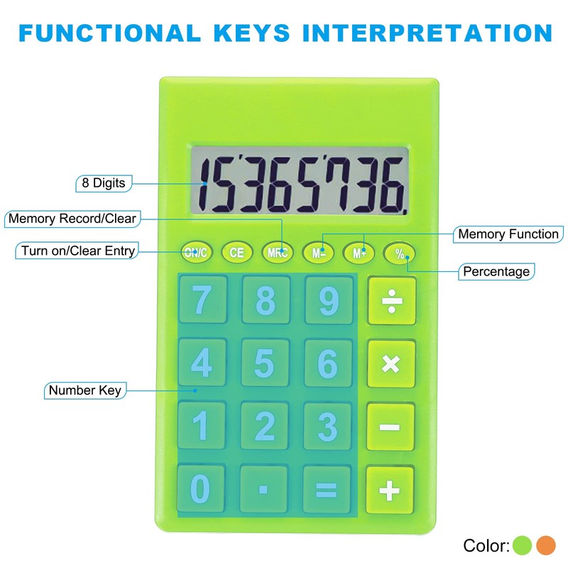 PATIKIL Desktop Calculator, 2 Pack Large 8 Digit LCD Display
