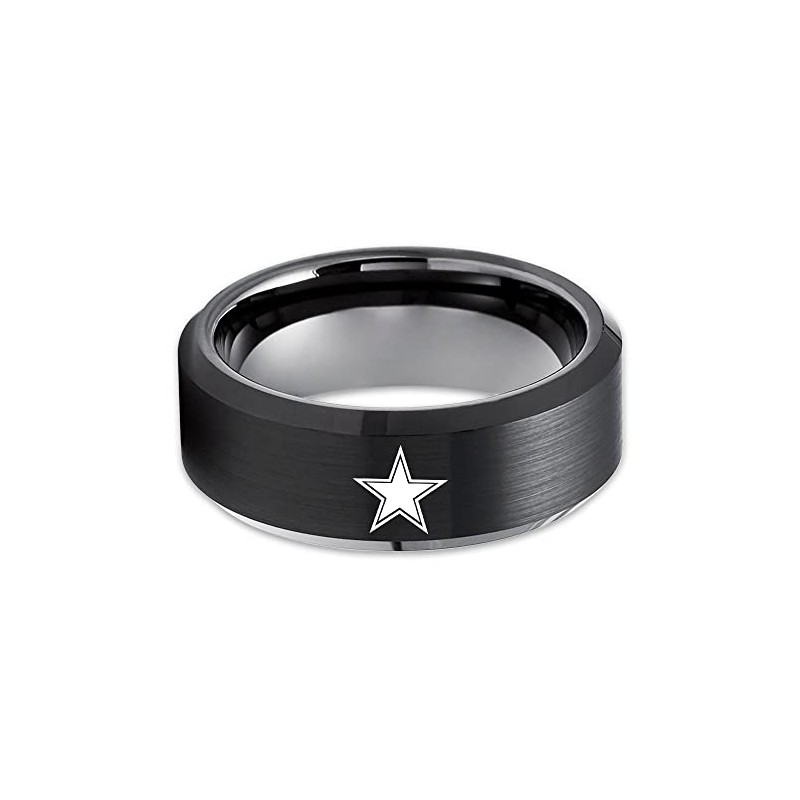 Silly Kings Rose Gold Tungsten Ring,Rose Gold Tungsten Wedding Band,Black