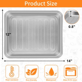 GWY Air Fryer Tray for Emeril Lagasse Dual Zone 360 Air Fryer Oven 25 QT Extra Large, 14''×12'' Steel Air Fryer Accessories Grill Pan Grill Plate Crisper Plate Replacement Parts Rack
