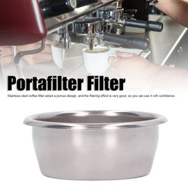54 mm Coffee Filter Basket, Stainless Steel Portafilter Basket, Coffee Filter Basket for 2 Cups, Easy to Clean, Food-Grade Material, Reusable Espresso Basket