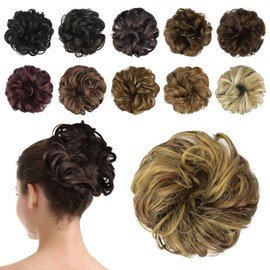 BARSDAR Hairpiece Bun Hair Scrunchie Updo Hairpiece Hair Extension Wavy Messy Bun Ponytail for Women