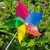 multicolored plastic garden pinwheel kindergarten field meet 12ea