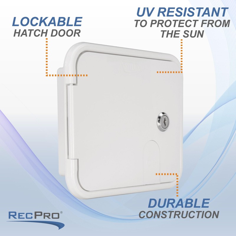 RecPro Lockable Power Hatch for Camper and RVs| Lockable Water