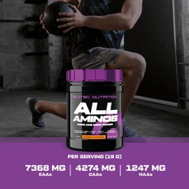 Scitec Nutrition All Aminos - Essential Amino Acids - With Magnesium - Gluten Free, Sugar Free - Ideal for Training and Recovery, 340 g, Mango