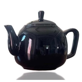European Style Ceramic Teapot Coffee Pot Water Pot Porcelain Vintage Gift Tea Pot (Black)