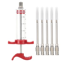 Marinade Injector Flavor Spices Sauces Syringes with 5 Needles for Meat Turkey Chicken BBQ Tool