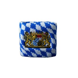 Flaggenfritze Sweatband with German Flag Design Bavaria with Lion + Free Sticker