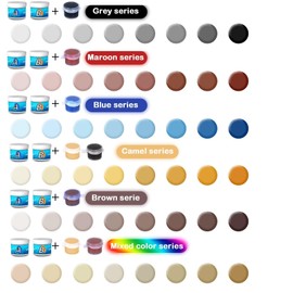 QOVVEY Fiberglass Repair Kit for Boats - Marine Fiberglass Gelcoat Boat Repair Kit, Quickly Fix Holes, Chips, Cracks, Pits, Scratchs, Dents,Gouges (4 oz, Multi Color Matching)