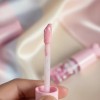 Brillo Labial Gloss Rosa Kawaii Con Llavero Moño Cuentas Ros