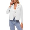 Kyzoeyou Ladies Casual Linen Long Sleeve Blazer 2 Buttons Front