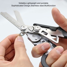 Tijeras de Respuesta de Emergencia, Herramienta Multifuncional, Tijeras de Alicates, Herramienta de Tijeras de Raptor de Emergencia, Tijeras de Trauma Plegables de Acero Inoxidable, Cortador de Correa