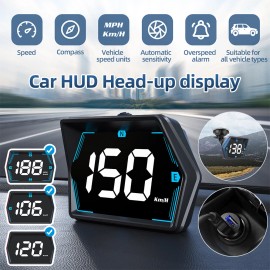 GPS Digital Speedometer Car Truck Motorcycle Head Up Display Odometer HUD MPH