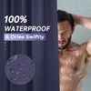 AmazerBath Navy Blue Shower Curtain, Thick PEVA, Heavy Duty Waterproof