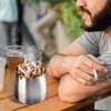 Stainless Steel Ashtray with Lid - Non-skid Base Ashtray, Portable
