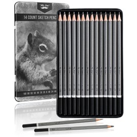 Mr. Pen - Lápices de boceto para dibujo, paquete de 14, lápices de dibujo de grafito