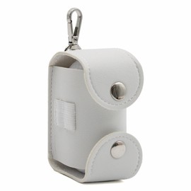 Golf Ball Case PU Leather Golf Fork Storage 2 Golf Balls for Men Women (White)