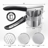 Potato Ricer, Sopito Upgraded Stainless Steel Potato Masher with 3