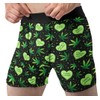 Valentines Underwear for Men Weed Hearts Fun Boxer Briefs Gift