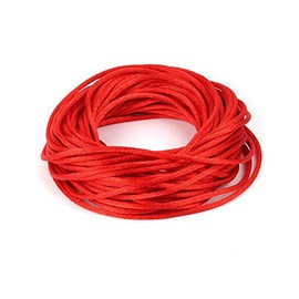 Angel Malone 10 Mtrs. X 2mm Premium Quality Kumihimo Rattail Satin Cord Jewellery Making - UK Seller (Pillar Box Red)
