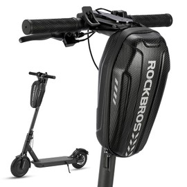 ROCKBROS Bicycle Front Bag, Handlebar Bag, Waterproof, Large Capacity, Approx. 0.6 gal (2 L), 3 L; EVA Hard Waterproof Shell Scooter Front Bag, Mini Velo Bag, For Scooters, Folding Bicycles,