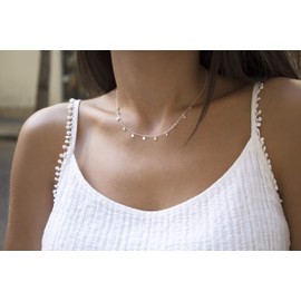 WANDA PLATA Plate Necklace for Boys Girls Women Genuine 925 Sterling Silver Necklace Circles Coins Coins Minimal Choker, Jewellery Presented in Gift Box, Silver, No Gemstone