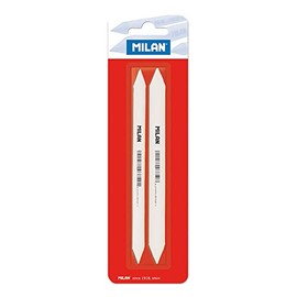Milan Erasers, Rubber, White, Small