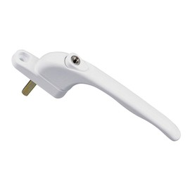 Window Handle, Lokatall Replacement Window Handle with Key, Universal Glazing Aluminum, Double UPVC Window Locking Handle, Child Safe, Wing Lock Handle, 45mm Spindle, Right and