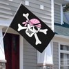Pink Girl Pirate Skull Flag 3x5 Ft Outdoor Indoor With