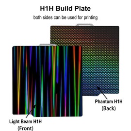 TMYPN 257x257mm Build Plate for Bambu Lab X1C X1 X1E P1P P1S A1 3D Printer, Light Beam+Phantom H1H Good Adhesion Spring Steel Plate for Bambulab 3D Printer