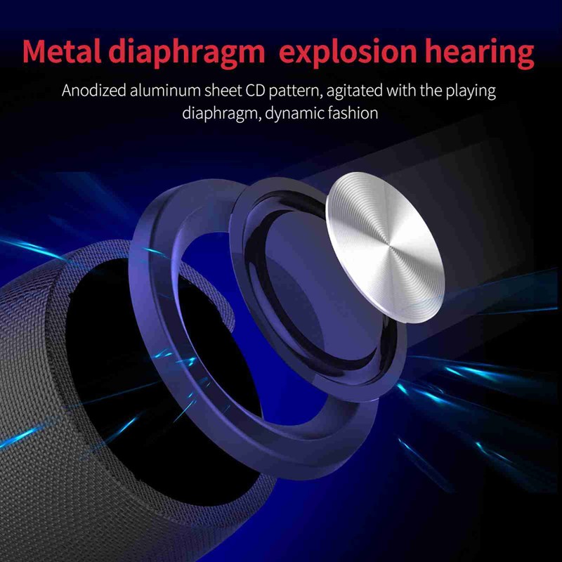 Portable Wireless Bluetooth Speaker 5W Lower Power Consumption Subwoofer for