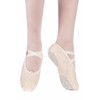 Leather ballet slippers, split sole, sand-coloured, 43 EU