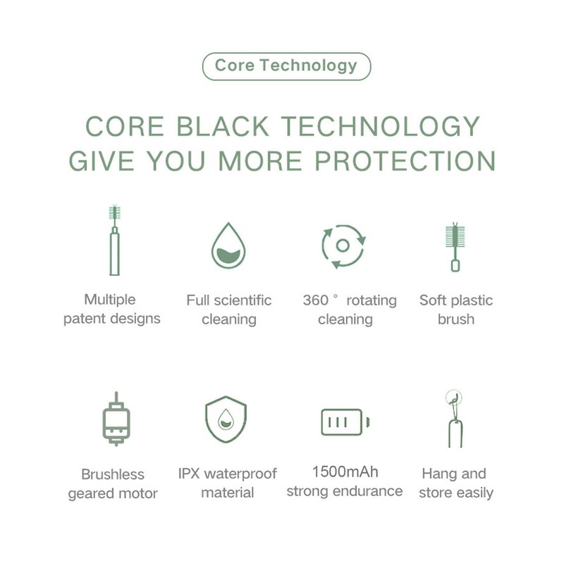 Electric Baby Silicone Nipple Bottle Brush Set Waterproof IP65 Ergonomic