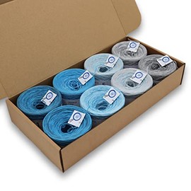 Wunderkiste Colour Gradient Yarn, 3-Ply 2,000 m, (8 x 250 m) 400 g, Bob Colour Gradient Yarn for Knitting and Crocheting (WU0058)