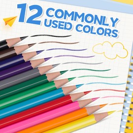 144 Count Colored Pencils for Kids, 12 Pack Colored Pencils Bulk in 12 Vibrant Colors, Pre-sharpened Color Pencils, Bulk Coloring Pencils School Supplies for Teachers, Classroom Prizes, Art Supplies