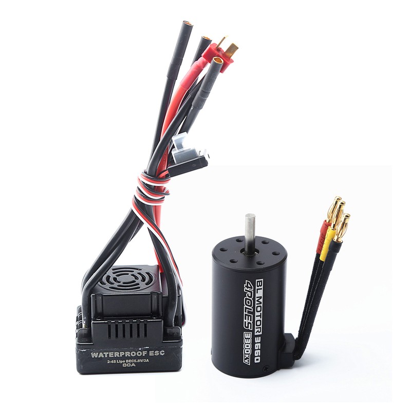 Waterproof 3660 3300KV Brushless Motor 80A Brushless ESC Combo Set