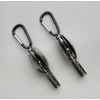 Camping 2 Piece Stainless Steel Cutlery Set with Carabiner and