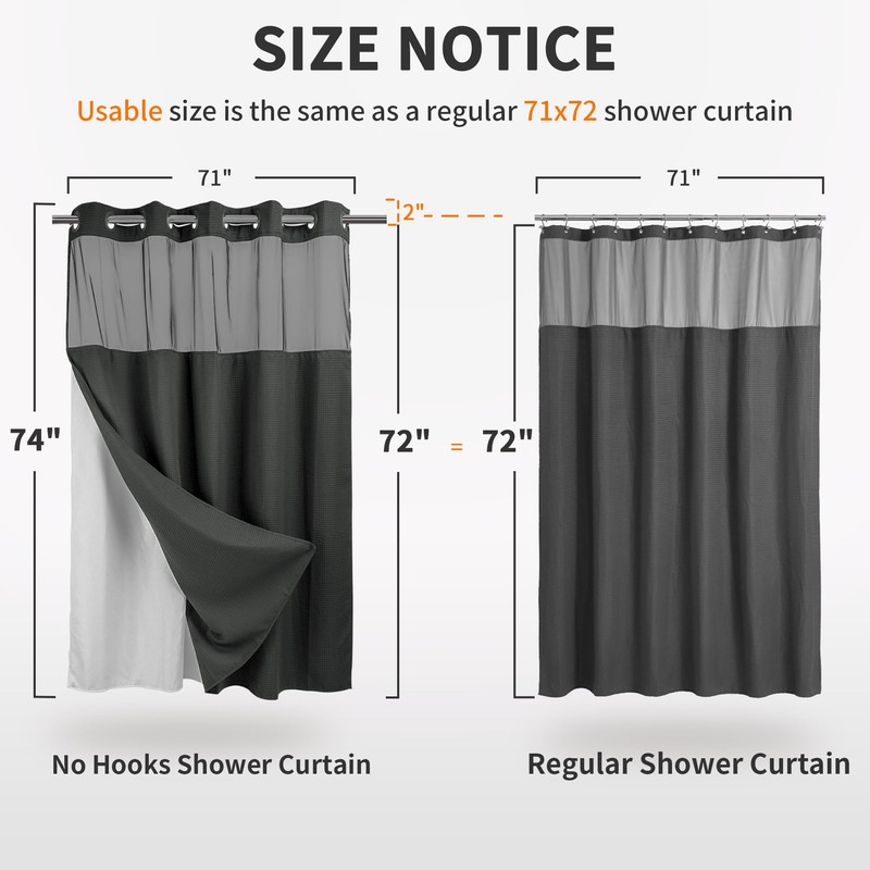 River Dream Heavyweight No Hooks Required Dotted Waffle Weave Shower