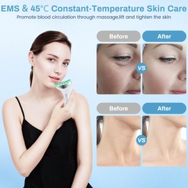 FIVAVA Gesichtsmassagegerät Gegen Falten,EMS Gua Sha Elektrisch Massagegerät mit 3 Modi,Face Massager für Straffung und Lifting,45°Gesichtsmassage