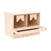 SPONGEBB Chicken Laying Nest 2 Compartments 24.8"X15.7"X17.7" Solid Pine Wood