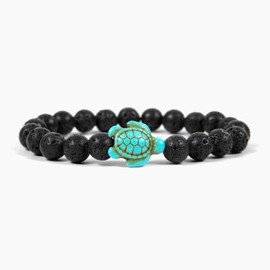KoaKoa Classic Sea Turtle Tracking Bracelet, helps save sea turtles, one size fits most Men and Women (Lava Rock)